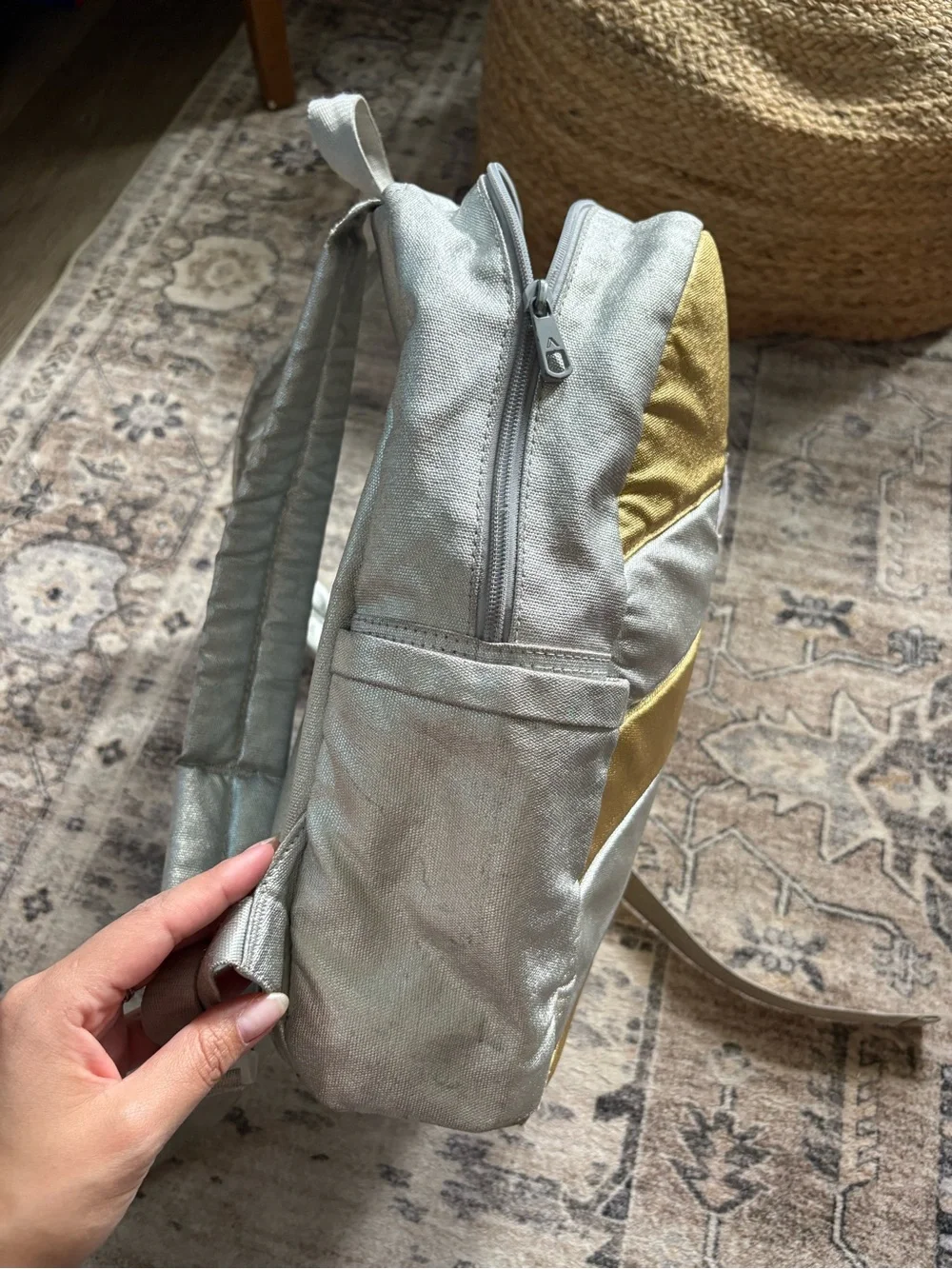 STATE metallic silver gold backpack back to school shimmer